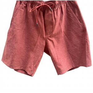 NEW VISSLA men's no see ums eco 18" elastic walkshorts in rust